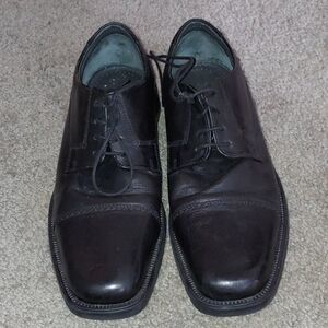 BORELLI black leather dress shoes Sz 12